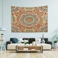 thumbnail image 5 of Boho Mandala Style Tapestry Wall Hanging Tapestries Happy Colorful Hippie Psychedelic Art Polyester Carpet Wall Decorative for Living Room Bedroom 60x51inch, 5 of 7