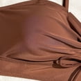 thumbnail image 5 of Duqingm 2 Piece Bathing Suits for Women Women Two Piece Bathing Suits Push Up Bikini Set Halter Swimsuit Vintage Swimwear Coffee,M, 5 of 7