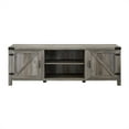 thumbnail image 4 of Pemberly Row 70 Farmhouse Barn Door TV Stand Console in Rustic Gray Wash, 4 of 4