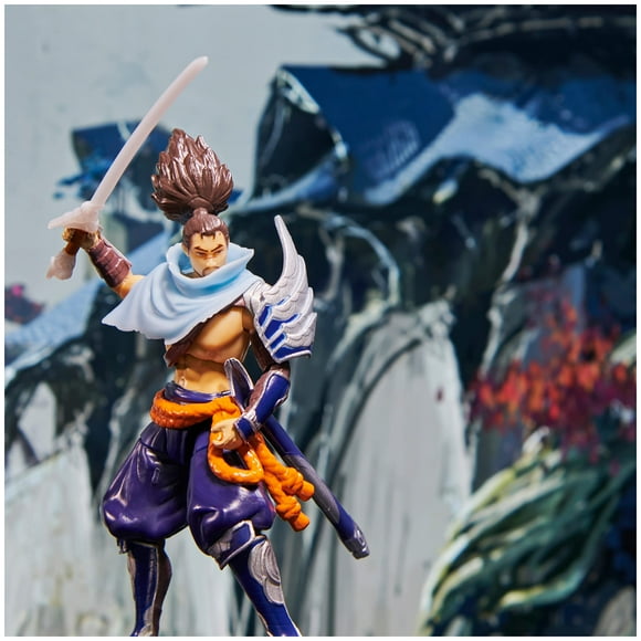 4-Inch Yasuo Collectible Figure w/Premium Details and Sword Accessory, The Champion Collection, Collector Grade, Ages 12 and Up Action Figures Gift for Adult Kids