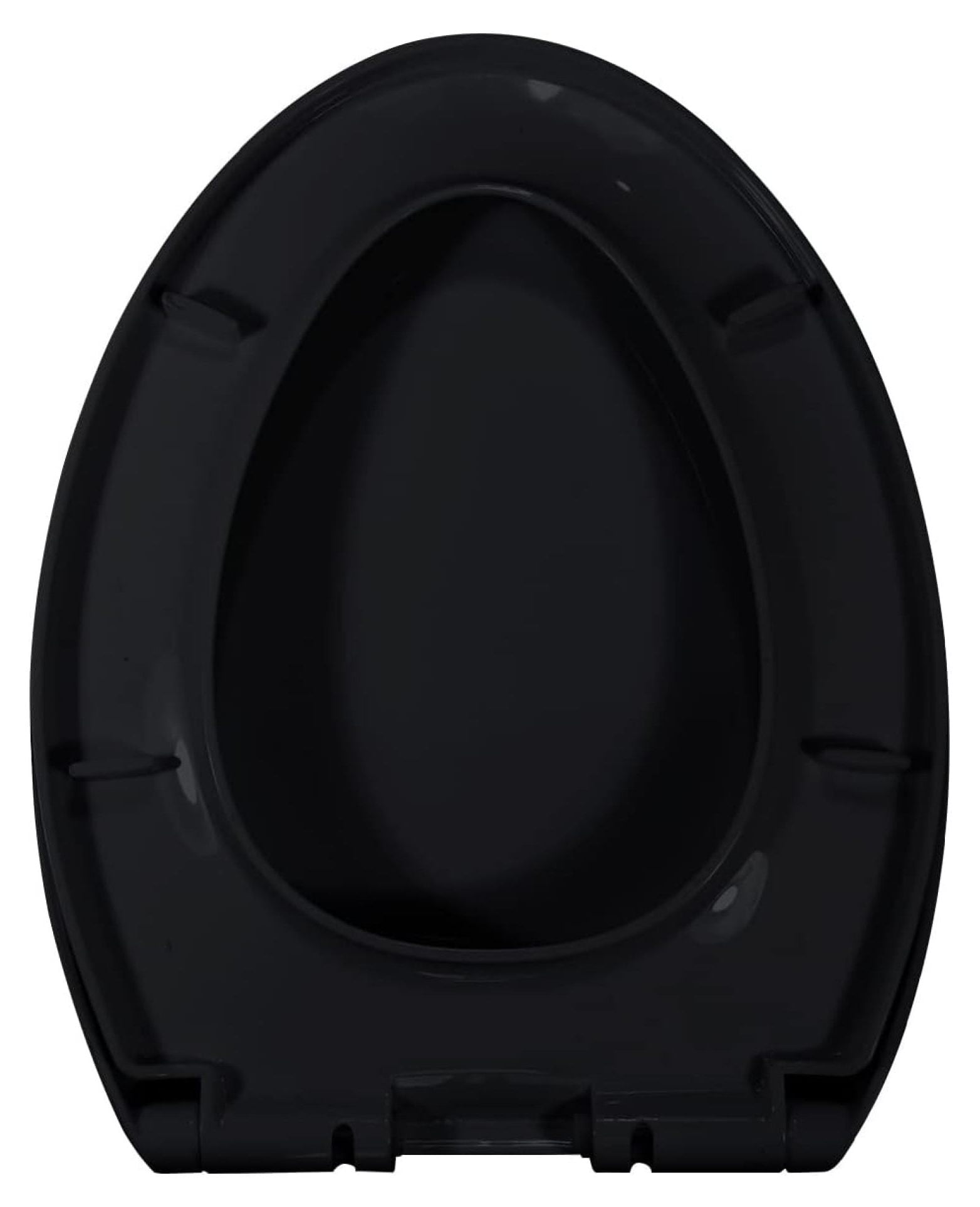 YfulYde Black Elongated Toilet Seat Standard Universal Replacement Plastic Cover 18.5" Soft Close Top Mounted Easy Install