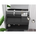thumbnail image 3 of Castello USA Inc Juniper 36" Right Basin Bathroom Sink w/No Faucet Hole - Black, 3 of 5