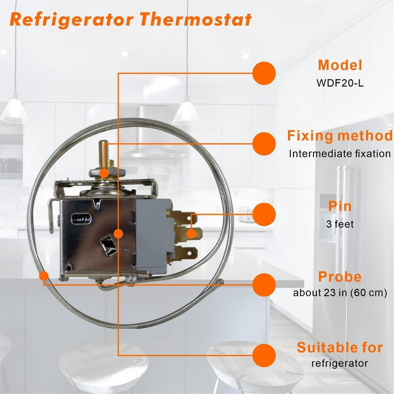 Refrigerator Thermostat WPF20 Cord Freezer Refrigeration Temperature  Controller 0.9M