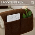 thumbnail image 3 of Armrest Cover, Recliner Chair Protector, Furniture Protector Slip, Side Storage Pocket, Stretch Armchair Couch Arm Rest Cover for Recliner, Chair, Sofa, 3 of 7
