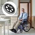 thumbnail image 1 of COMPUKAS 1Pc Wheelchair Front Wheel Solid Tire Strong Material Silent Smooth Wear Resistant, 1 of 4