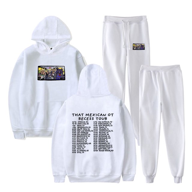 That Mexican OT Recess Tour 2025 Merch Sudaderas con capucha Jogger Pants Set Mujeres Hombres Streetwear Sudaderas