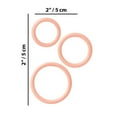 thumbnail image 6 of CalExotics Silicone Support 3 Piece Set Rings Penis Ring, Ivory, 6 of 6