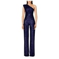 thumbnail image 2 of QATAINLAV Women's Sexy Elegant Sparkly Jumpsuits Sleeveless Wide Leg One Piece Pants Sequin Overalls Party Club Night Outfits Blue XXXL, 2 of 5