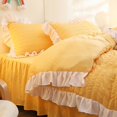 thumbnail image 6 of kchsji Ruffled Bed Pillowslip Shams, Standard, Comfortable, Striped Pillowcases For Children Pillow Cover Cute Pillow Shams Set Of 2 Yellow, 6 of 9