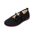 thumbnail image 3 of YOUYEDIAN Mary Jane Shoes Women Fashion Bowtie Deco One Strap Versatile Round Toe Flats Casual Low Heel Comfortable Slip On Dress Shoes, 3 of 5