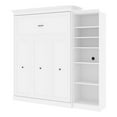 thumbnail image 4 of Atlin Designs Wood Queen Murphy Bed with Closet Organizer in White, 4 of 15