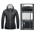 thumbnail image 5 of Little Donkey Andy Women's Rain Cycling Stretch Jacket with Hood, Windproof and Waterproof, Ultralight Packable Charcoal XXL, 5 of 7