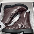 thumbnail image 4 of DKNY Womens MALAYA LACE UP Leather Zipper/Lace Up Combat & Lace-Up Boots, 4 of 6