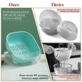 thumbnail image 7 of ReaNea Colander Bowl with Clear Plastic Bowl, Dual-Layer Draining Bowl Vegetable Washing Basket (Blue), 7 of 7