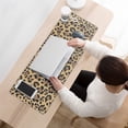 thumbnail image 3 of Long Mouse Pads for Desk,Brown and Black Leopard Print Desk Mats on Top Of Desks, Desk Mouse Pad Extra Large with 3mm Non-Slip Base and Stitched Edge for Gaming,Office,Work,Home 31.5"x11.8", 3 of 6