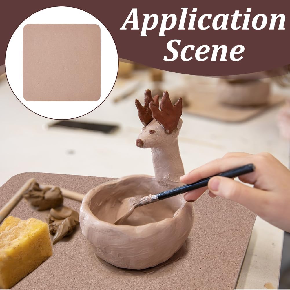 3Pcs 30cm Square Pottery Wheel Bat Ceramic Drying Slab Ceramic Clay Throwing Bats Pottery Bats for Pottery Wheel Portable Clay Wedging Board with Built for Clay Crafts Arts Making DIY
