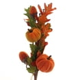 thumbnail image 2 of Fall Velvet Pumpkin Spray Fabric Floral Arrangement Acorn 0480106, 2 of 2