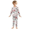 thumbnail image 3 of joogoo Christmas Snowflakes 2 Piece Long Sleeve Tee and Pants Cotton Pajama Set 8Y, 3 of 7