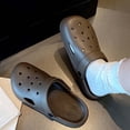 thumbnail image 5 of MDUKONU Unisex Garden Clogs, Womens and Mens on Shoes, Comfortable Quick Dry Lightweight Sandals for Beach Casual, Indoor and Outdoor Size: 6 Coffee, 5 of 10