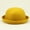 Yellow, variant on Spring Hats For Women Elegant Unisex Solid Roll Up Brim Panama Bowler Bucket Hat Classic Chiffon Cap Yellow One Size