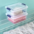thumbnail image 4 of Sterilite 14 Liter Latch Box, Small Clear Plastic Storage Bin with Lid, Blue Latch, 4 of 6