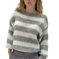 thumbnail image 4 of Bovemsi Womens Sweaters Cozy For Women Trendy Crewneck Long Sleeve Color Block Sweater Tops Fall Chunky Cable Knit Pullover Business Casual Sweaters, 4 of 9