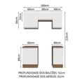 thumbnail image 3 of Cocina Integral MADESA 160cm Marrón/Blanco, 3 of 5
