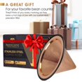 thumbnail image 4 of Compatible with Chemex, Hario V60 Pour Over Coffee Filters - Wide Metal Base Reusable Stainless Steel Coffee Dripper - Paperless Coffee Filter for Su, 4 of 7