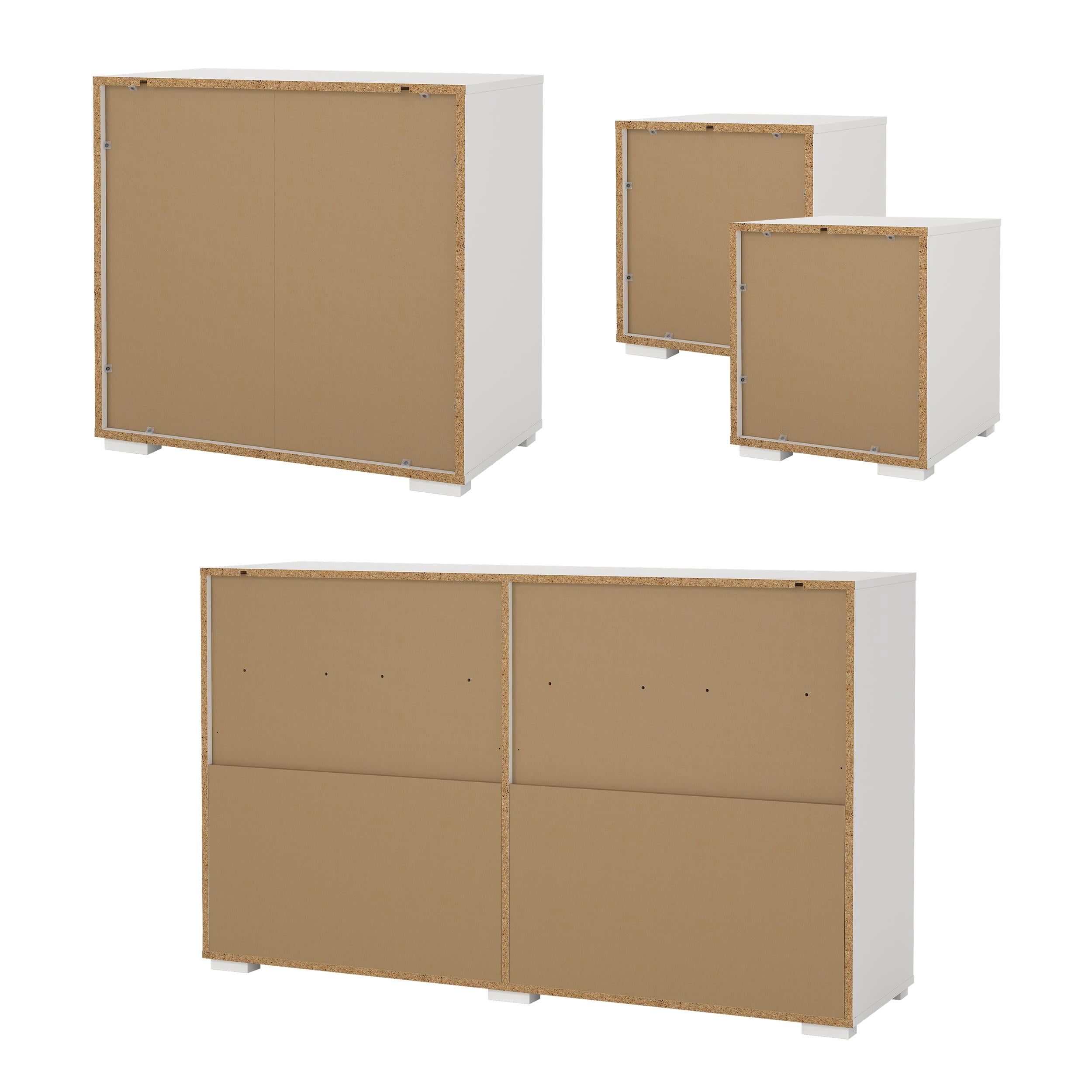 Tvilum Sofia 4-Piece Engineered Wood Bedroom Set in White