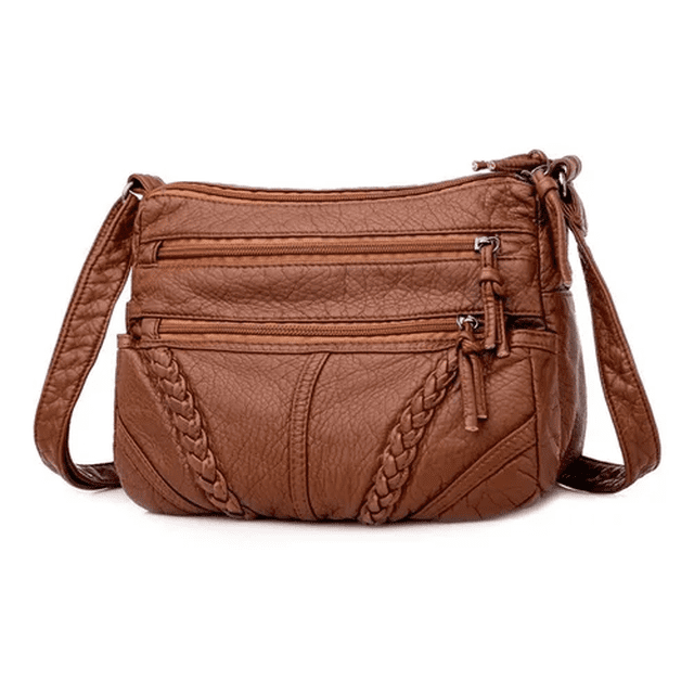 Bolsa Dama Suave Cuero Gran Capacidad Impermeable P/ Viaje Malubero Malu1018