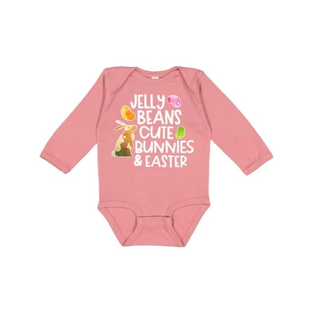 

Inktastic Jelly Beans Cute Bunnies and Easter Gift Baby Boy or Baby Girl Long Sleeve Bodysuit