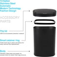 thumbnail image 5 of BIQWBIC 13 Gallon Automatic Trash Can, Touchless Stainless Steel Kitchen Garbage Can, Black, 5 of 7