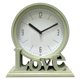 thumbnail image 2 of Reloj de mesa geométrico decorativo con números arábigos, silencioso y redondo. Verde, 2 of 9