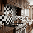 thumbnail image 5 of DEWOO 10 Sheet Thicker Peel and Stick Backsplash, Self-Adhesive Wall Tiles for Kitchen Bathroom, Vinyl Material, Easy to Install, 12"x12", Black, 5 of 12