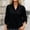 *Black, variant on ClodeEU Women's Long Sleeve V Neck Open Front Button Down Shirt ,Fashion Versatile Top Light Blue,Womens Plus L