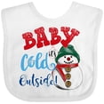 thumbnail image 3 of Inktastic Baby It's Cold Outside Boys or Girls Baby Bib, 3 of 4
