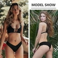 thumbnail image 6 of AWAYTR Women Seamless Thong Invisible Panties Sexy Bikini V-Waist Wavy Sides Hipster Panties 7 Pack S-XL, 6 of 11