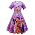 thumbnail image 1 of Robe Trapèze à Manches Courtes Imprimée Dessin Animé Encanto pour Filles, 1 of 2