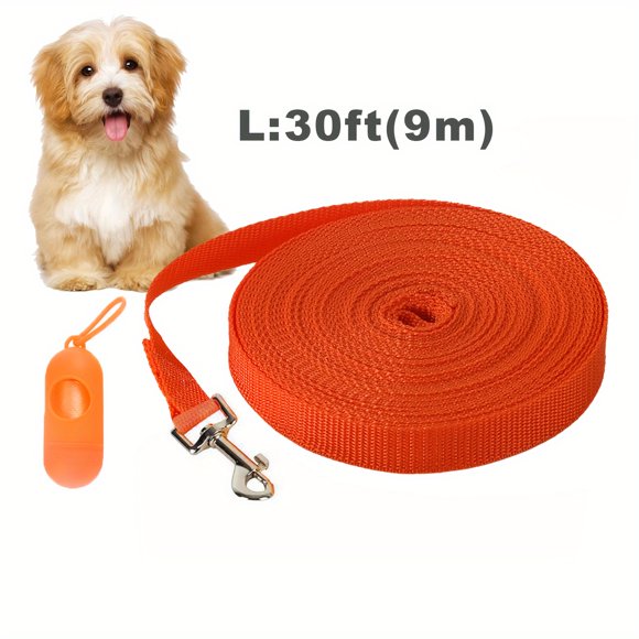 CNKOO 2 Pieces Of Dog Leash Portable Dog Poo Bag 15ft/20ft/30ft Outdoor Dog Leash Outdoor Dog Training Leash Tracking Leash Extended Dog Training Leash Dog Free Play