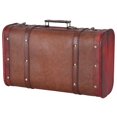 thumbnail image 1 of Antique Suitcase Portable Wooden Storage Chest Collection Ornaments Photography Props, 1 of 14