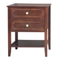 thumbnail image 6 of IVV Solid Pine Wood Nightstand with 2 Drawers & Open Shelf, Rustic Bedside Table in Brown Finish, Farmhouse Storage End Desk for Bedroom & Living Room, 6 of 8