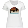 thumbnail image 3 of Inktastic Duck Hunting Retro Sunset Hunter Gift Women's Plus Size T-Shirt, 3 of 5