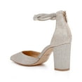 thumbnail image 6 of Jewel Badgley Mischka Tinsley Pointed Toe Block Heel Pumps, 6 of 7