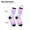 thumbnail image 2 of Uemuo Purple Sparkling Butterfly Printed Kids Boys Socks Seamless Crew Socks Crazy Funny Athletic Sport Socks for Children, 2 of 5