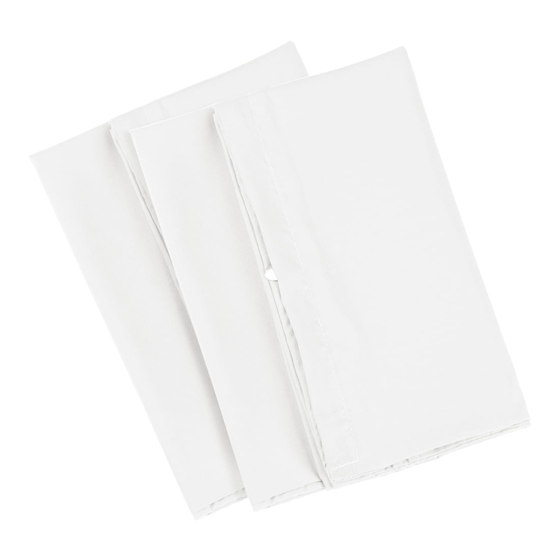 Unique Bargains 2-Piece 1800D Microfiber Solid Pillowcases White Queen