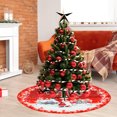 thumbnail image 6 of Cheapark 47 Inch Christmas Tree Skirt - Santa, Snowman & Deer Design, Festive Base Cover for Home, Hotel & Mall Trees, 6 of 6