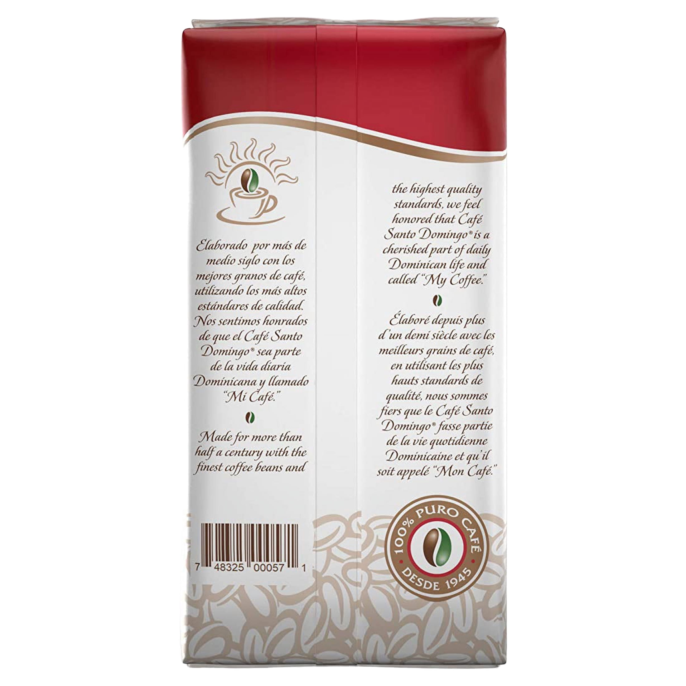 Santo Domingo Coffee, 16 oz Bag - 2 Pack, Ground Coffee - Product from the Dominican Republic