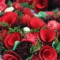 thumbnail image 3 of Red Wooden Rose and Botanicals Valentine's Day Heart Wreath, 13.75-Inch, Unlit, 3 of 3