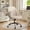 Beige, variant on ODELIO Mid Back Ergonomic Office Chair with Lumbar Support, Mid-Century Modern Desk Chair with Thickened Suede Leather Cushion, Comfy Swivel Home Office Chair for Work & Gaming(Beige)