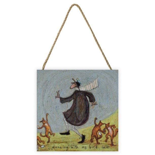 Sam Toft - Placa de de Madera Dancing With My Bird (Multicolor)
